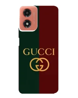 Чехол для Motorola MOTO G04 с картинкой «Gucci — темно-зеленый градиент»