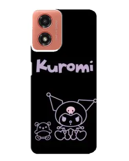 Чехол для Motorola MOTO G04 с картинкой «Kuromi — черный минимализм» Чехол для Motorola MOTO G04 с картинкой «Kuromi — черный минимализм»