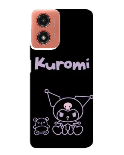 Чехол для Motorola MOTO G04 с картинкой «Kuromi — черный минимализм» Чехол для Motorola MOTO G04 с картинкой «Kuromi — черный минимализм»