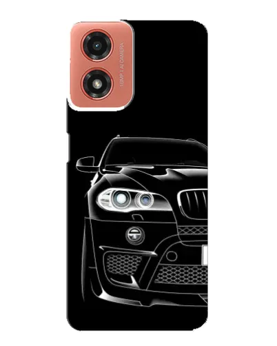 Чехол для Motorola MOTO G04 с картинкой «Темный силуэт BMW»