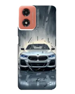 Чехол для Motorola MOTO G04 с картинкой «BMW в свете фар»