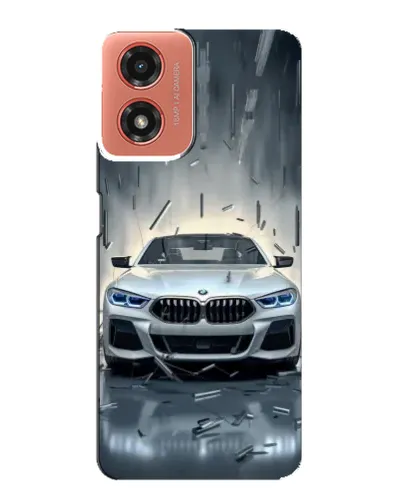 Чехол для Motorola MOTO G04 с картинкой «BMW в свете фар»