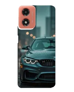Чехол для Motorola MOTO G04 с картинкой «BMW в огнях города»
