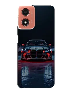 Чехол для Motorola MOTO G04 с картинкой «BMW на мокрой дороге»