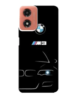 Чехол для Motorola MOTO G04 с картинкой «Минималистичный принт BMW M3»