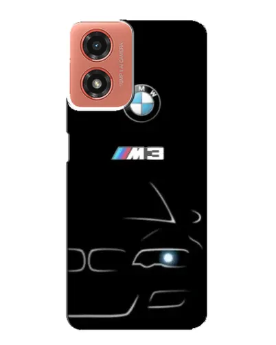 Чехол для Motorola MOTO G04 с картинкой «Минималистичный принт BMW M3»