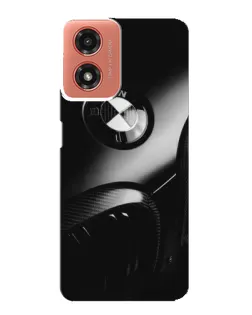 Чехол для Motorola MOTO G04 с картинкой «Эмблема BMW — макро»