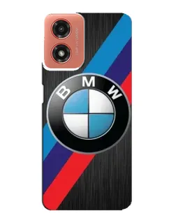 Чехол для Motorola MOTO G04 с картинкой «BMW M-stripes стиль»