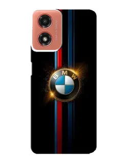 Чехол для Motorola MOTO G04 с картинкой «BMW M-Power неон»