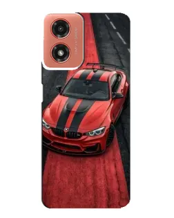 Чехол для Motorola MOTO G04 с картинкой «BMW на красной дорожке»