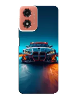 Чехол для Motorola MOTO G04 с картинкой «BMW — огни неона» Чехол для Motorola MOTO G04 с картинкой «BMW — огни неона»