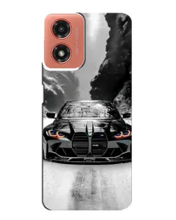 Чехол для Motorola MOTO G04 с картинкой «BMW — акварельный дрифт» Чехол для Motorola MOTO G04 с картинкой «BMW — акварельный дрифт»