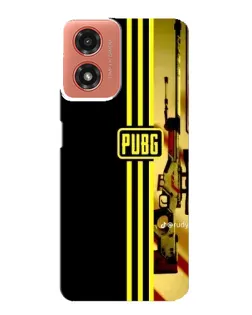 Чехол для Motorola MOTO G04 с картинкой «PUBG — камуфляжный шлем»