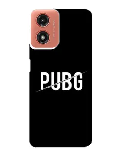 Чохол для Motorola MOTO G04 з картинкою «PUBG — білий логотип»