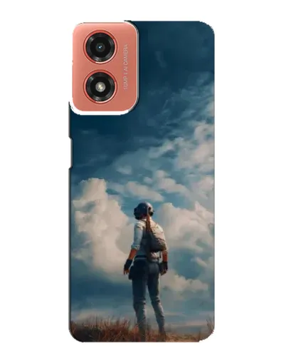 Чохол для Motorola MOTO G04 з картинкою «Герой PUBG на скелі» Чохол для Motorola MOTO G04 з картинкою «Герой PUBG на скелі»