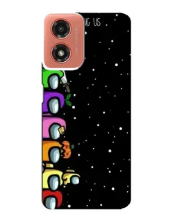 Чехол для Motorola MOTO G04 с картинкой «Команда Among Us»
