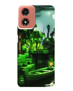 Чехол для Motorola MOTO G04 с картинкой «Minecraft лесной пейзаж»