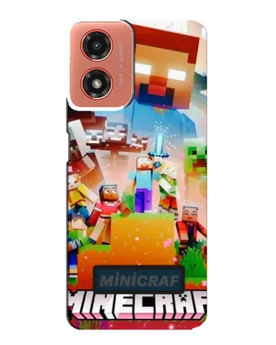 Чехол для Motorola MOTO G04 с картинкой «Minecraft герои игры»