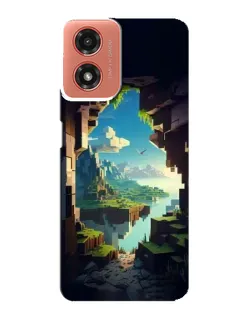 Чехол для Motorola MOTO G04 с картинкой «Вид из пещеры»
