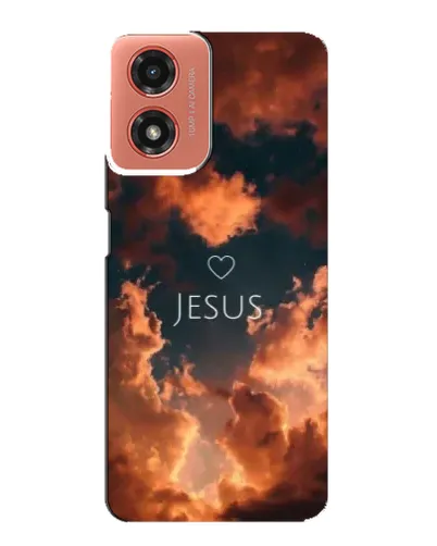 Чехол для Motorola MOTO G04 с картинкой «Сияние Имени Jesus»
