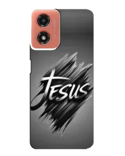 Чехол для Motorola MOTO G04 с картинкой «Надпись Jesus Graffiti»