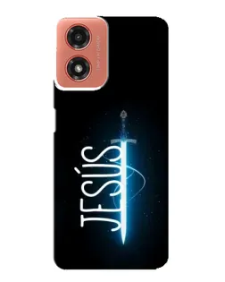 Чехол для Motorola MOTO G04 с картинкой «Меч Духа Jesus»