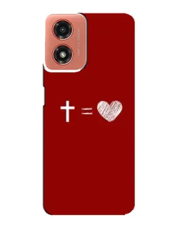 Чехол для Motorola MOTO G04 с картинкой «Уравнение любви»