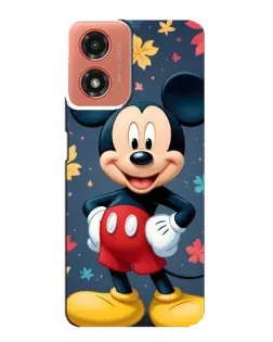 Чехол для Motorola MOTO G04 с картинкой «Осенний Mickey Mouse»
