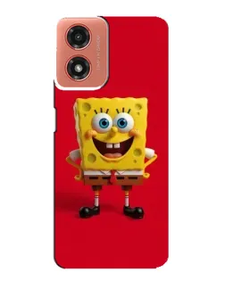 Чохол для Motorola MOTO G04 з картинкою «Спанч Боб на червоному»