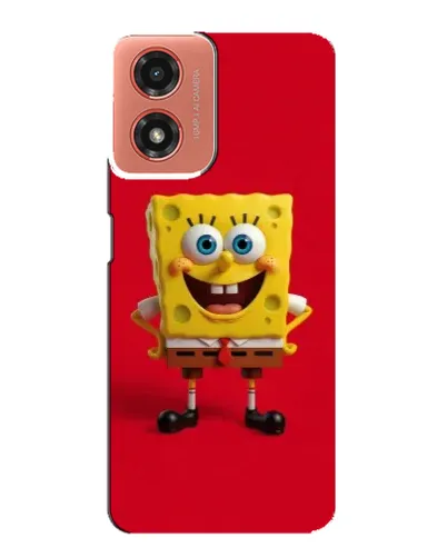 Чохол для Motorola MOTO G04 з картинкою «Спанч Боб на червоному»
