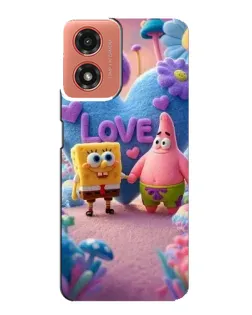 Чохол для Motorola MOTO G04 з картинкою «Губка Боб Патрік»