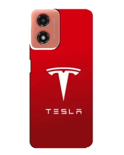 Чехол для Motorola MOTO G04 с картинкой «Tesla Red Classic»