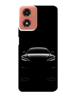 Чехол для Motorola MOTO G04 с картинкой «Силуэт Tesla Night»