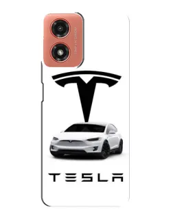 Чохол для Motorola MOTO G04 з картинкою «Tesla White Style»