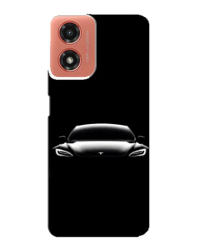 Чохол для Motorola MOTO G04 з картинкою «Фари Tesla Night»