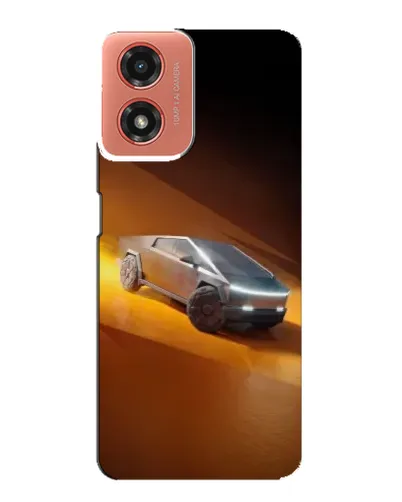 Чохол для Motorola MOTO G04 з картинкою «Cybertruck у пустелі»