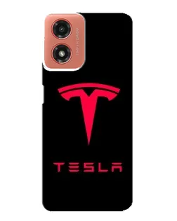 Чохол для Motorola MOTO G04 з картинкою «Tesla Red Logo»