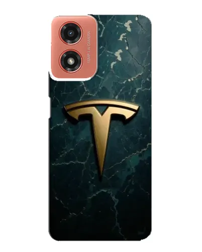 Чохол для Motorola MOTO G04 з картинкою «Мармурова Tesla Gold»