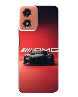 Чехол для Motorola MOTO G04 с картинкой «Mercedes AMG — красная линия»