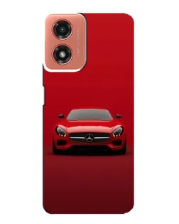 Чехол для Motorola MOTO G04 с картинкой «Красный Mercedes AMG»