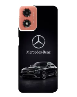 Чехол для Motorola MOTO G04 с картинкой «Mercedes — решетка радиатора»
