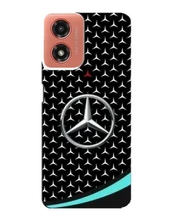 Чехол для Motorola MOTO G04 с картинкой «Mercedes — бирюзовый акцент»