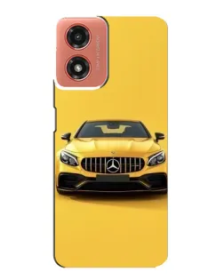 Чехол для Motorola MOTO G04 с картинкой «Желтый Mercedes GT»