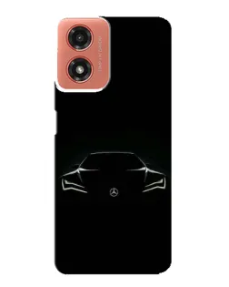 Чехол для Motorola MOTO G04 с картинкой «Mercedes — силуэт авто»