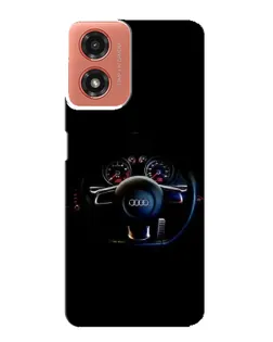 Чехол для Motorola MOTO G04 с картинкой «Салон Audi — руль» Чехол для Motorola MOTO G04 с картинкой «Салон Audi — руль»
