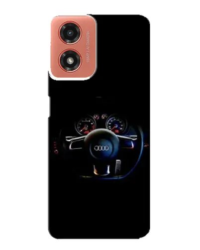 Чехол для Motorola MOTO G04 с картинкой «Салон Audi — руль» Чехол для Motorola MOTO G04 с картинкой «Салон Audi — руль»