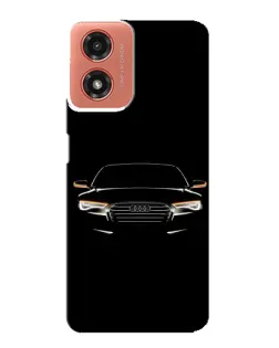 Чехол для Motorola MOTO G04 с картинкой «Audi — ночной контур»