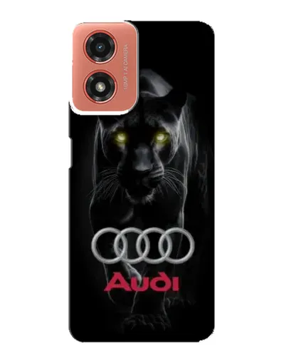Чехол для Motorola MOTO G04 с картинкой «Пантера и Audi» Чехол для Motorola MOTO G04 с картинкой «Пантера и Audi»