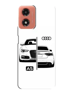 Чехол для Motorola MOTO G04 с картинкой «Audi — контрастный дизайн»