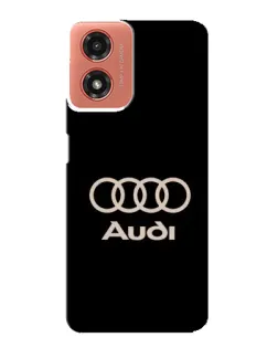 Чехол для Motorola MOTO G04 с картинкой «Audi — золотой логотип»